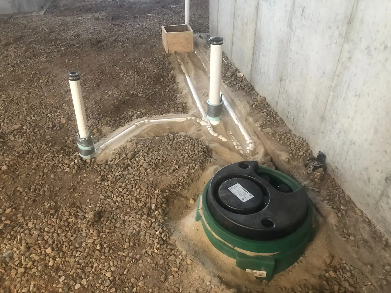 an underground installed ejector pump