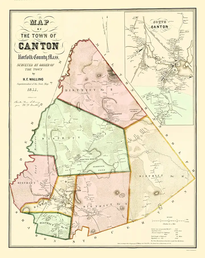 an image of the map of canton ma