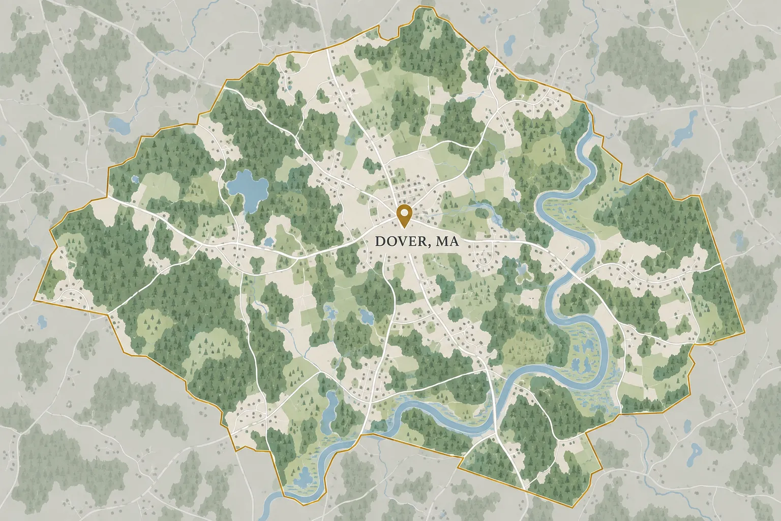 map of the dover ma area