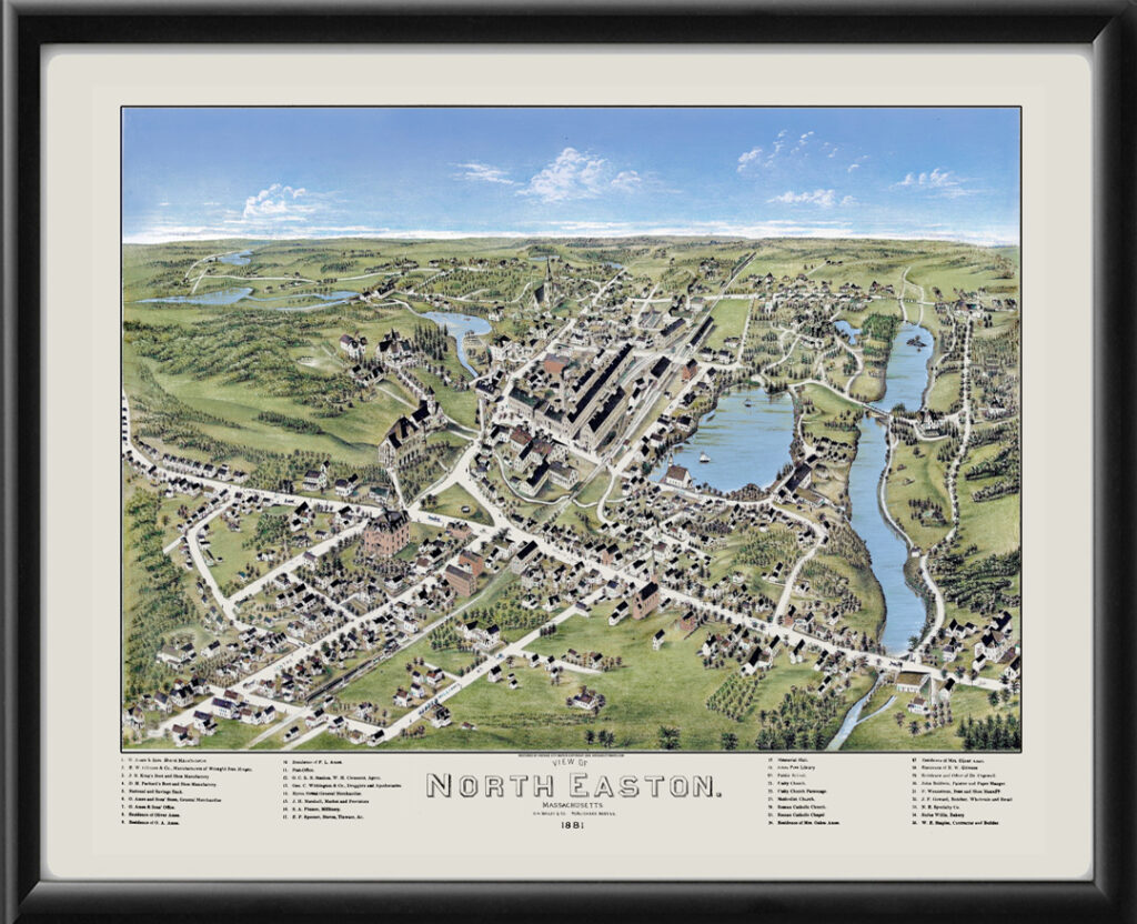 an image of the map of easton, ma
