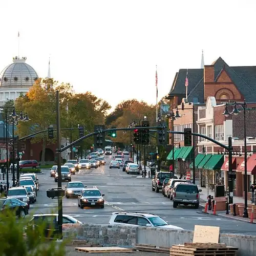 a photograph taken of the historic dedham ma square