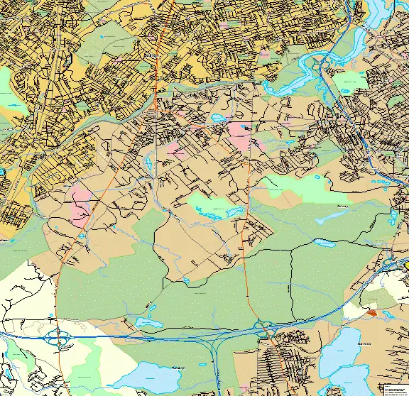 a picture showing the map of milton ma