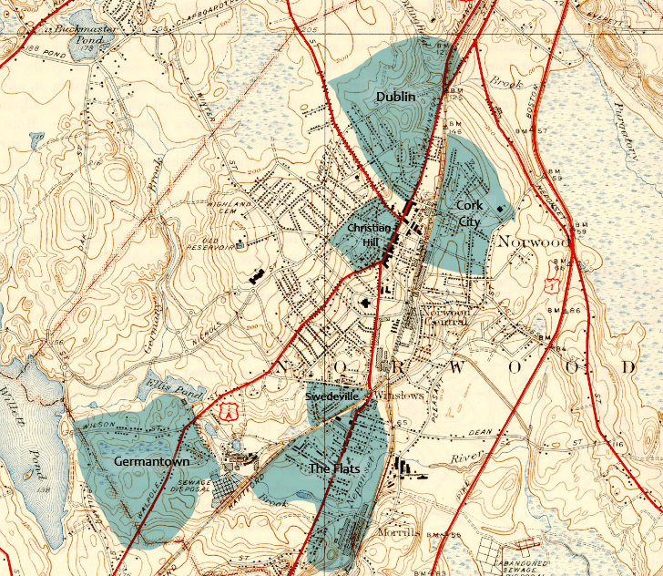 Map of Proto Home Service's coverage area in Norwood, MA
