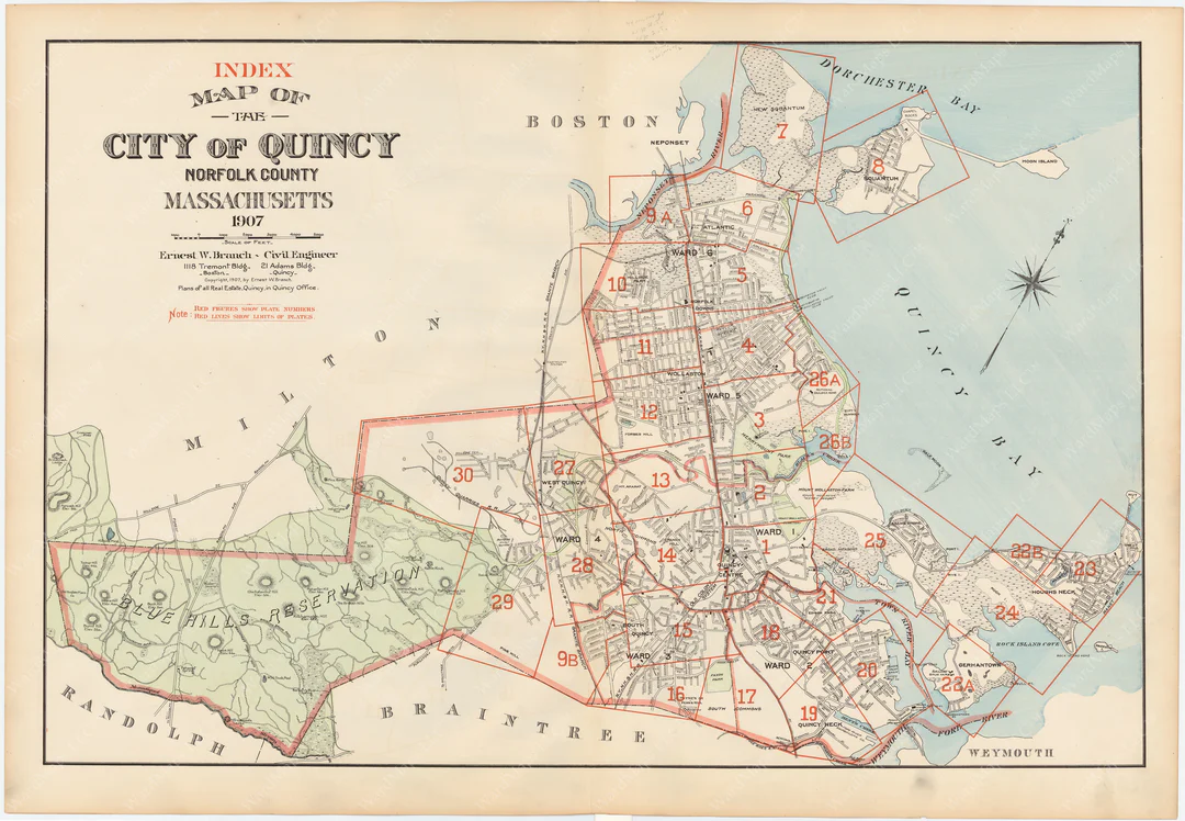 Map of Proto Home Service's coverage area in Quincy, MA